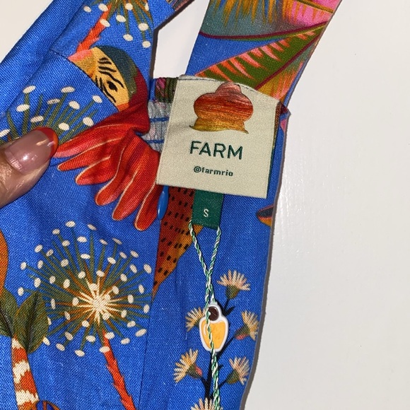 FARM Rio Blue Floral Mini Dress - Picture 8 of 10